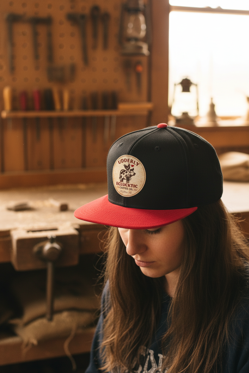 Red/Black Snapback Hat - Accurate colors