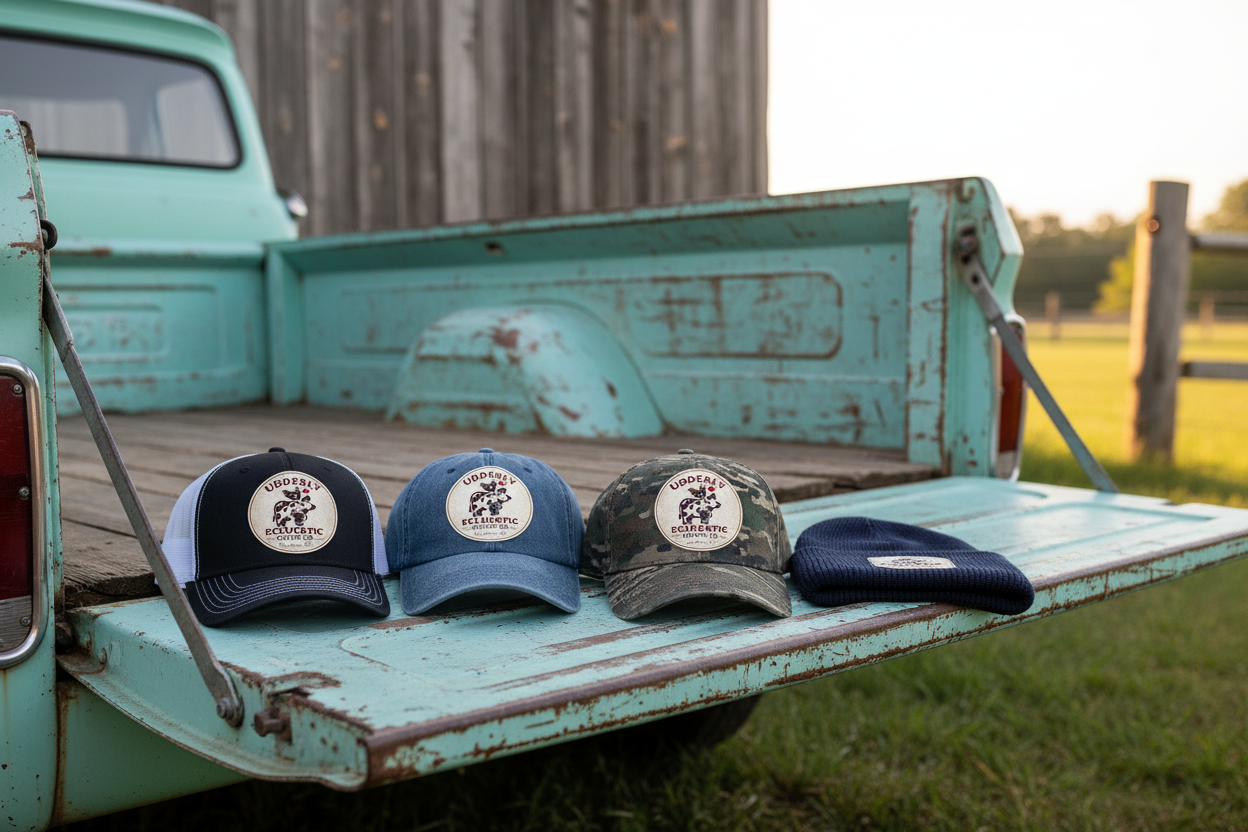 Udderly Eclucktic Coffee Co. Hats & Caps