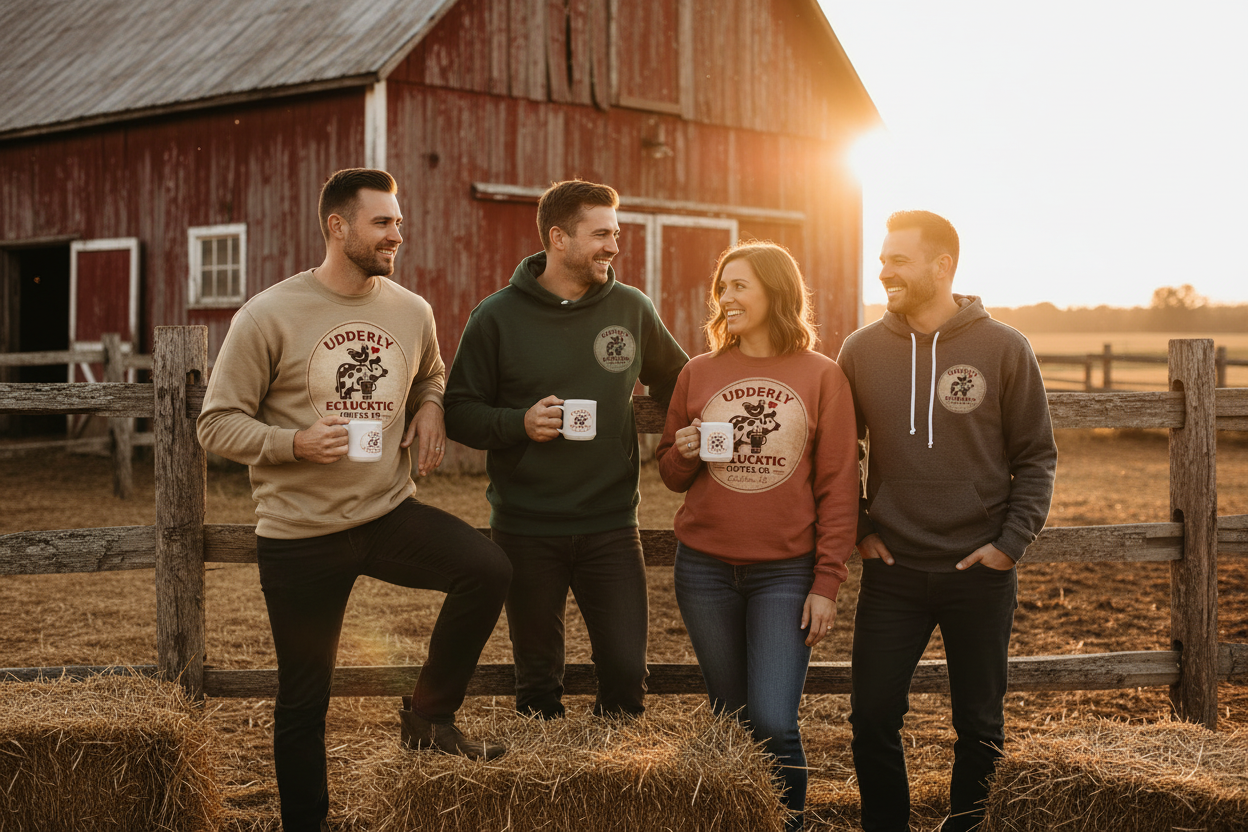 Udderly Eclucktic Coffee Co. Hoodies & Sweatshirts