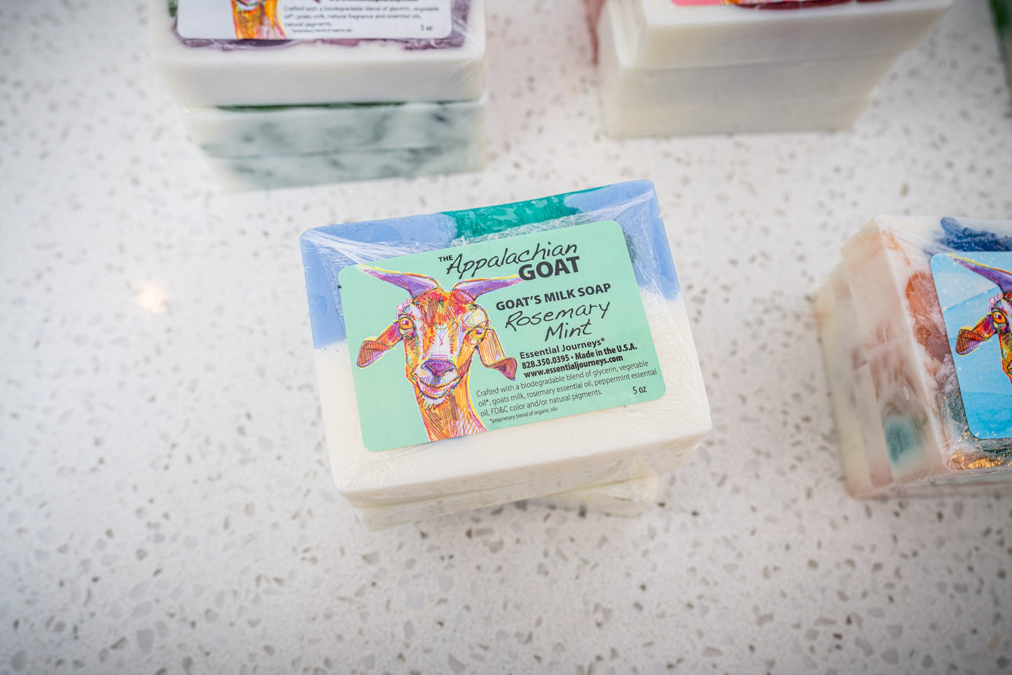 ROSEMARY MINT GOAT'S MILK SOAP SLICE 5 oz.