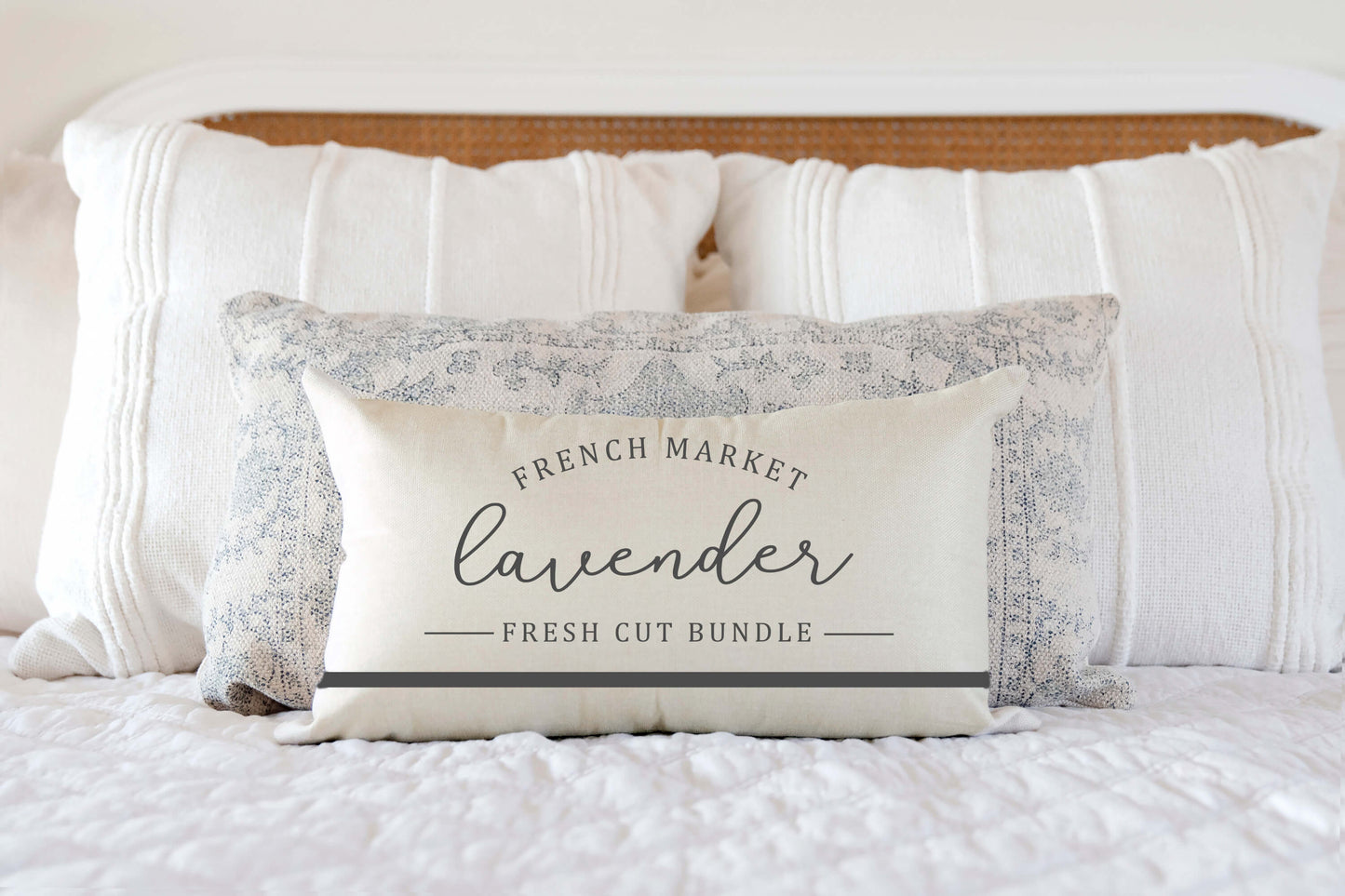 French Market Lavender- Spring Pillow Cover 12x20 inch