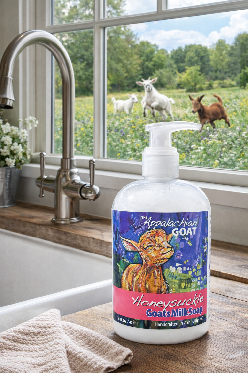 LIQUID SOAP - HONEYSUCKLE GOATS MILK 16 oz.