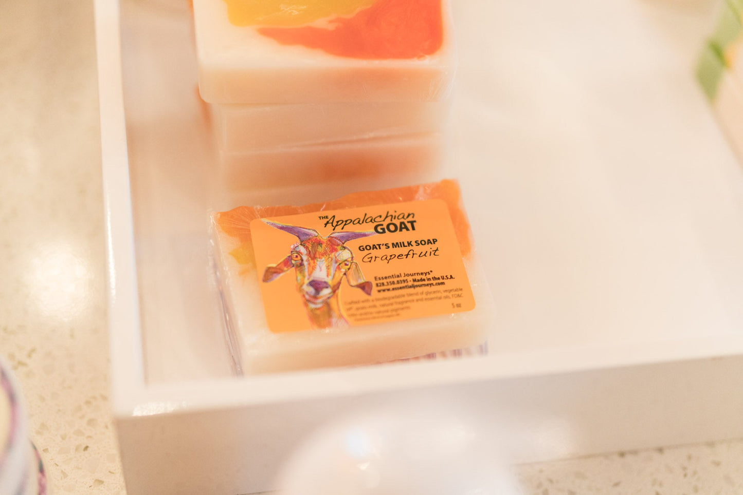GRAPEFRUIT GOATS MILK SOAP SLICE 5 oz.