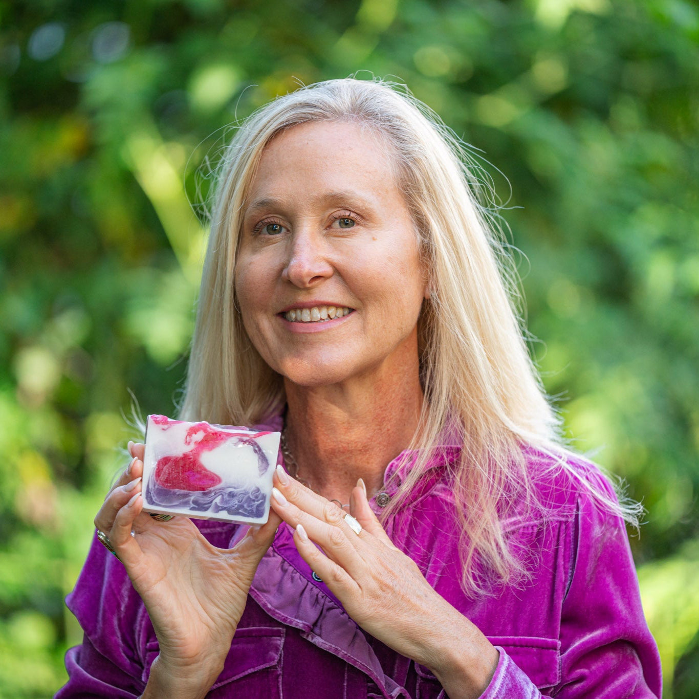 POMEGRANATE GOAT'S MILK SOAP SLICE 5 oz.