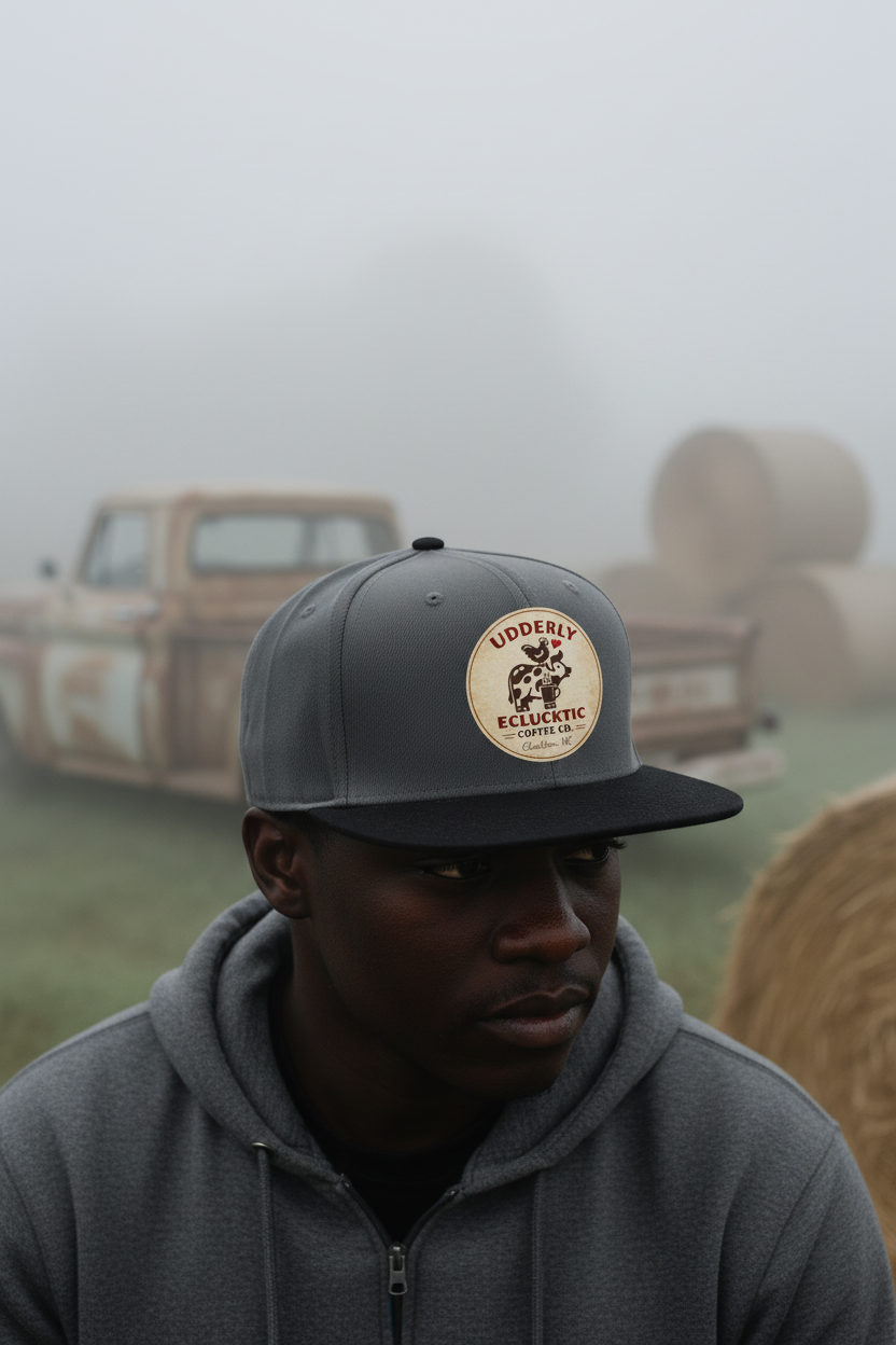 Black/Charcoal Grey Snapback Hat - Accurate colors