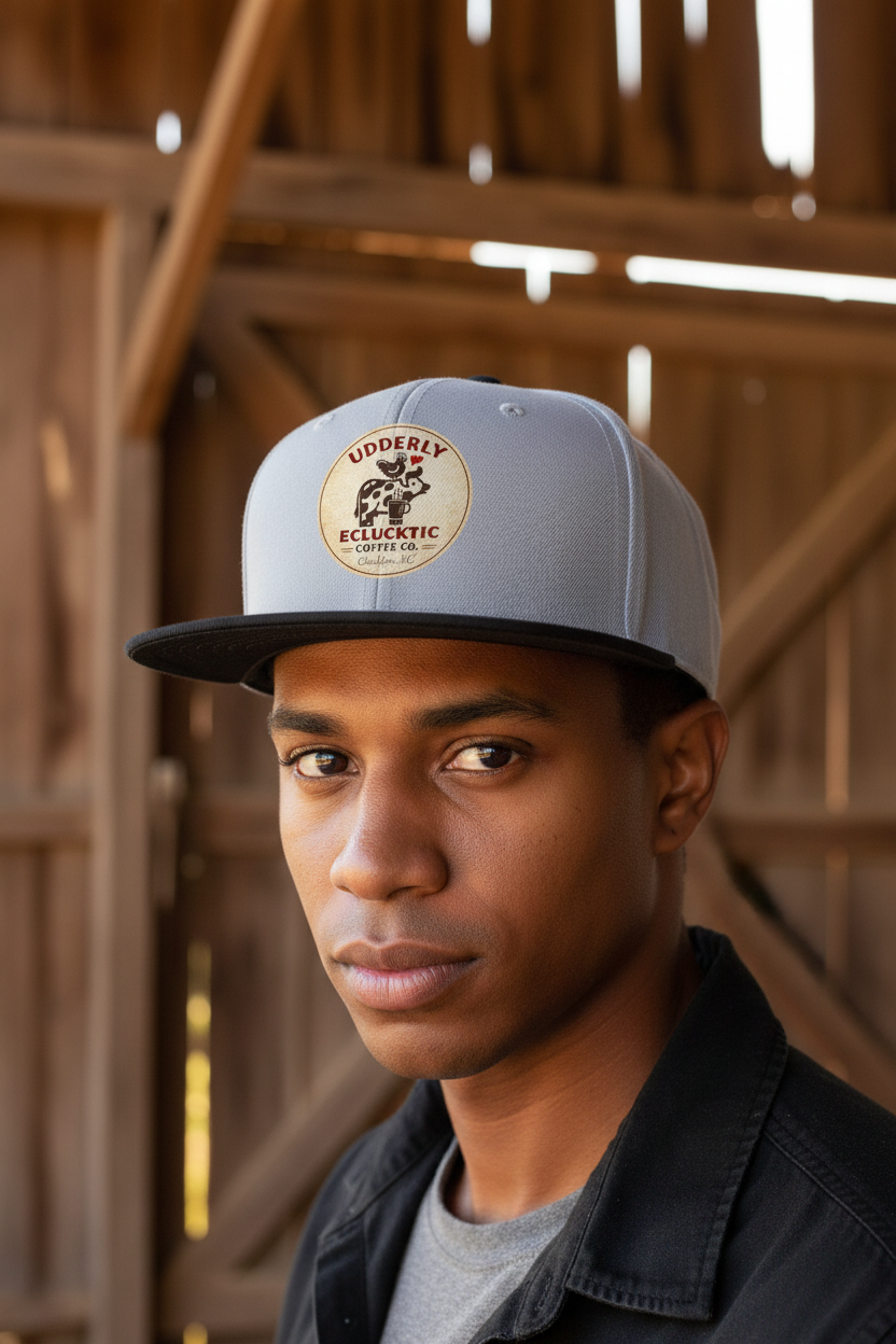 Black/Grey Snapback Hat - Accurate colors