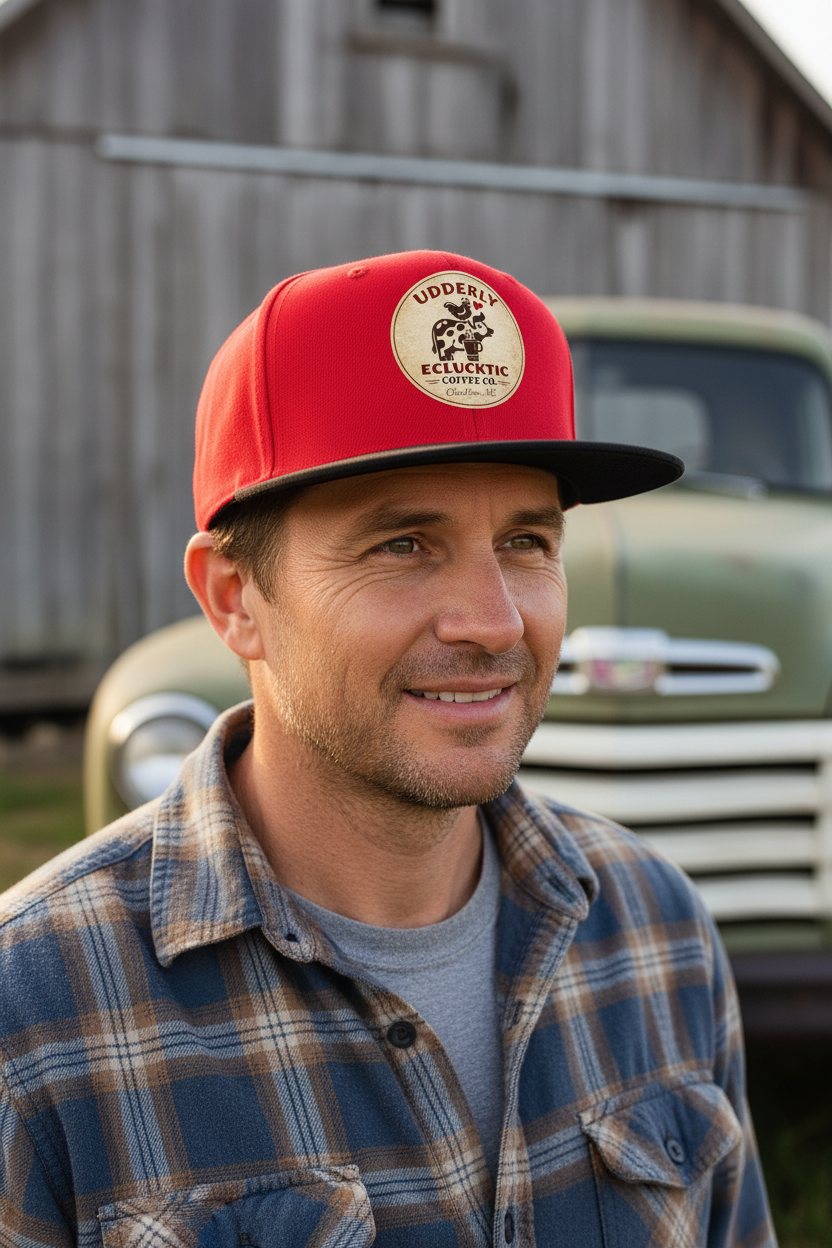 Black/Red Snapback Hat - New model