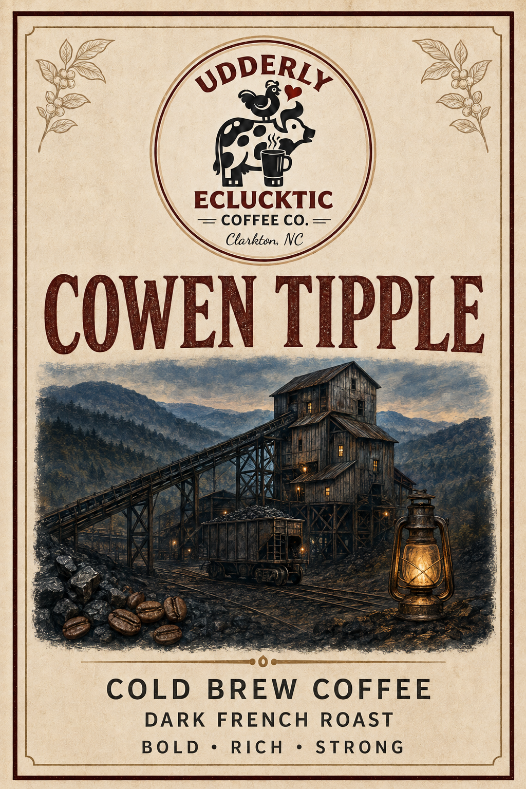 Cowen Tipple Cold Brew vintage West Virginia coal tipple artwork
