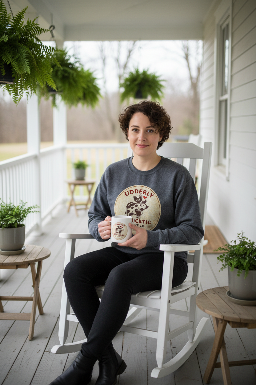 Grey Garment-Dyed Sweatshirt - Corrected