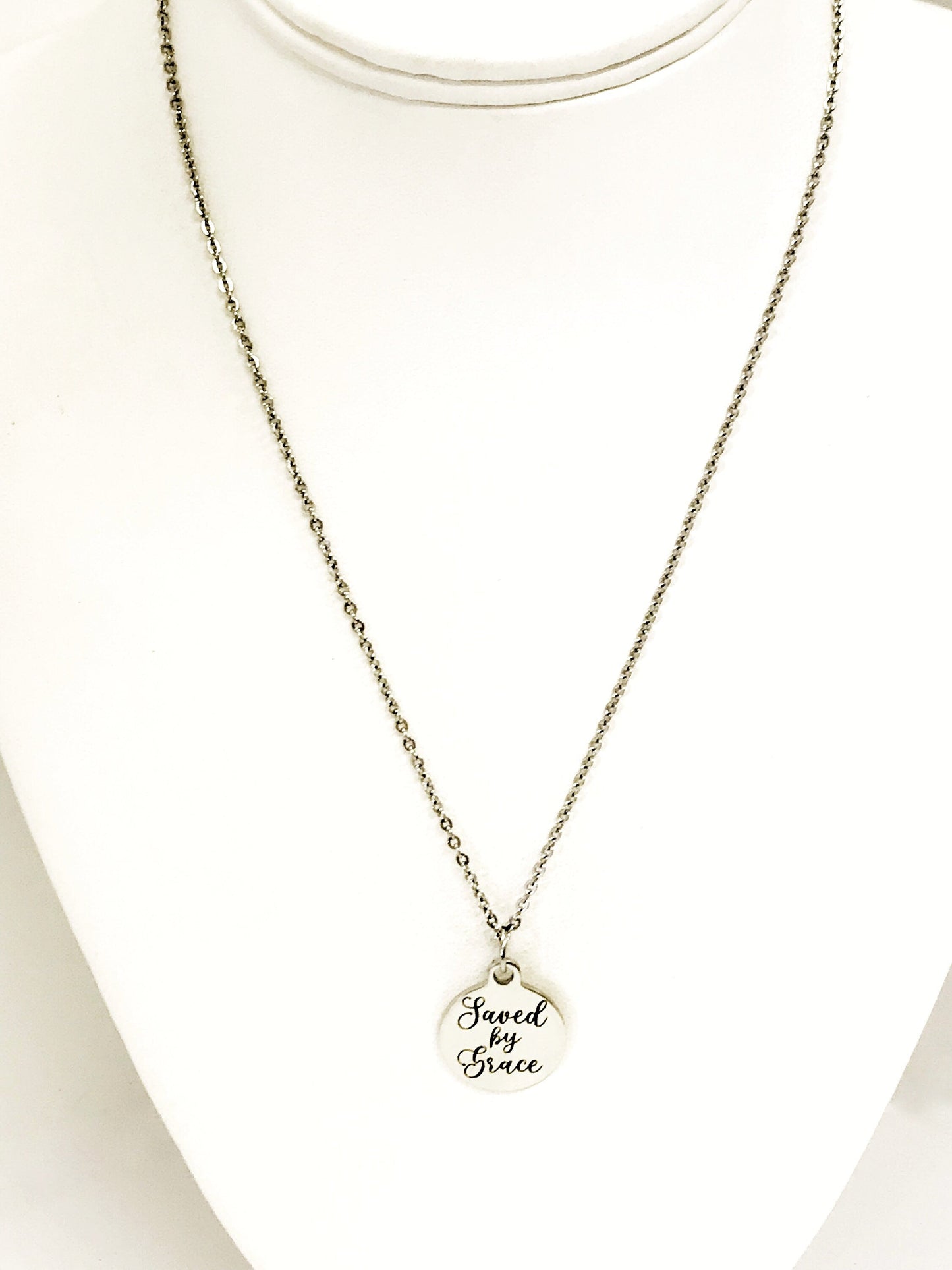 Saved By Grace Necklace, Christian Gift, Christian Necklace, Saved By Grace Jewelry, Ephesians 2 8 Necklace, Saved By Grace Baptism Gift
