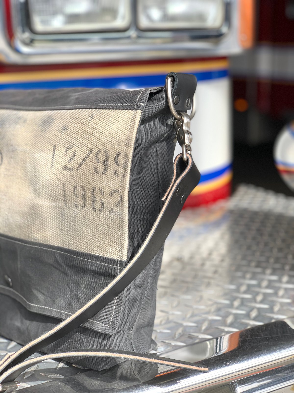 Charcoal Gray Messenger Burn Bag