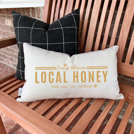 Orange Blossom Honey- Summer Pillow Cover 12x20 inch