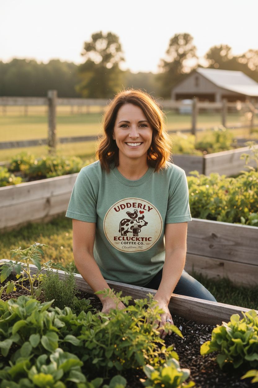 Udderly Eclucktic Coffee Co. Unisex Garment-Dyed Heavyweight T-shirt